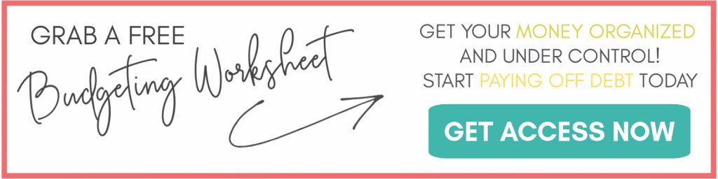 Free budgeting worksheet Opt in